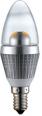 Лампа светодиодная TELEFUNKEN, Свеча, диммируемая, silver body,  3W 220V E14 4200K  230Lm 360D 