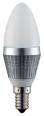 Лампа светодиодная TELEFUNKEN, Свеча, матовая, диммируемая, silver body,  3W 220V E14 4200K  200Lm 360D 