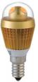 Лампа светодиодная TELEFUNKEN, Полусфера, диммируемая, gold body,  3W 220V E14 2700K  230Lm 360D 